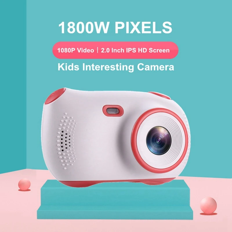 

A10 Children's Digital Camera, Cartoon Digital Camera Mini Cartoon 2.0Inch 1080P HD Screen Camera for Children's
