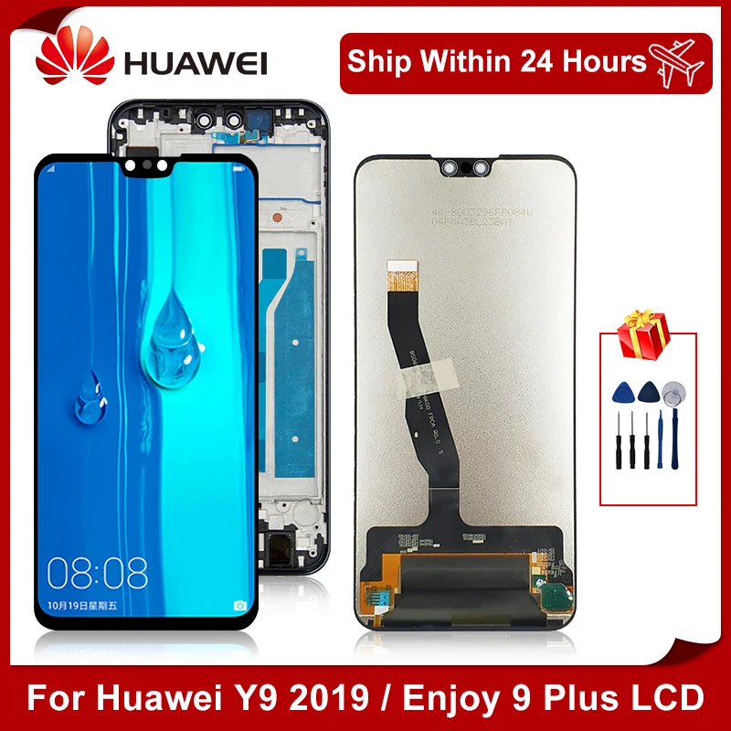 

ЖК-дисплей 6,5 дюйма для Huawei Y9 2019, Y9 pro 2019, дисплей Enjoy 9 Plus, сенсорный экран, дигитайзер, JKM-LX2, запасные части для сборки