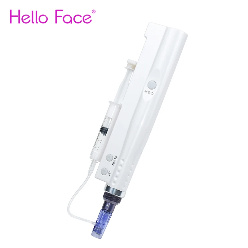 2 в 1 Aqua Derma pen с 10 шт. игл и шприцами Tube Meso Pen инъекционный аппарат для лечения