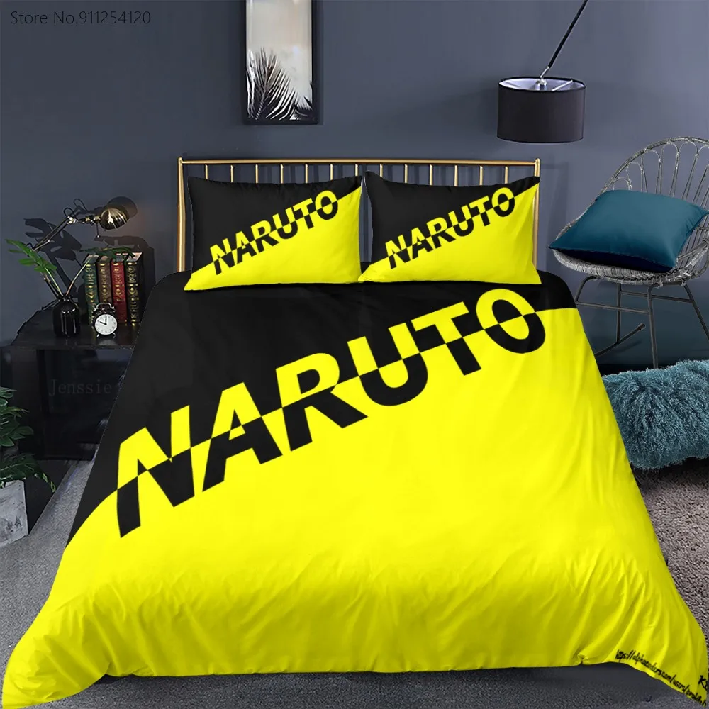 

2/3 Piece Cartoon Bedding Sets Naruto Anime Quilt Cover Bed Linen Set Home Bed Comforter Cover Single Double Size Quilt Cover