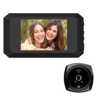 video doorbell hd digital peephole photo video door viewer camera wide angle ring bell pir motion detection home security