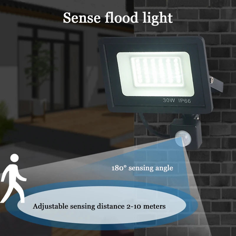 Светодиодные прожекторы с пассивным ИК датчиком движения водонепроницаемые