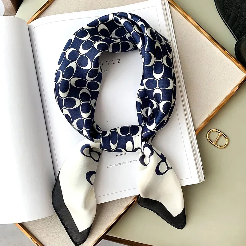 

70*70cm Fashion Neckerchief Women Hair Scarf Small Shawl Wrap Headband Hijab Lady Bandanna muffler pareo suqare female girl silk