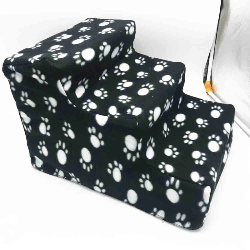 

Pet Stairs Portable 3 Steps Cat Dog Ladder Cover Step Ramp Climbing Jumping Platform For Puppy Playing Pet Supplies