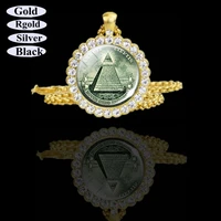 all seeing eye necklace exquisite rhinestone pendant eye of providence jewelry vintage liberal pyramid necklace accessories gift