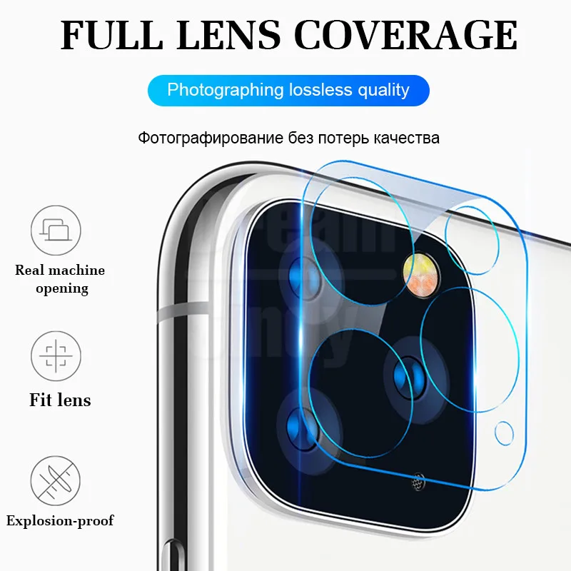 6-2 шт. Защитное стекло для камеры полное покрытие для IPhone 11 Pro Max XR XS X 8 7 6 6s Plus Защита объектива Закаленное стекло пленка