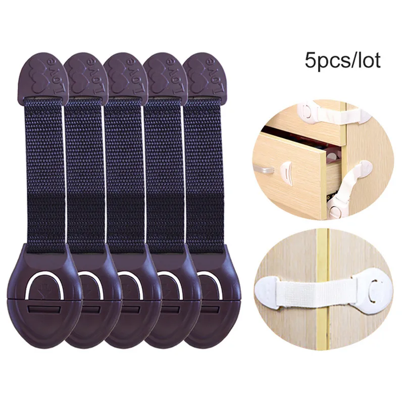 

Baby Safety Cabinet Lock Baby Safety Protection Drawer Webbing Safety Lock Baby Anti-pinch Hand Cloth With Child Safety Hook