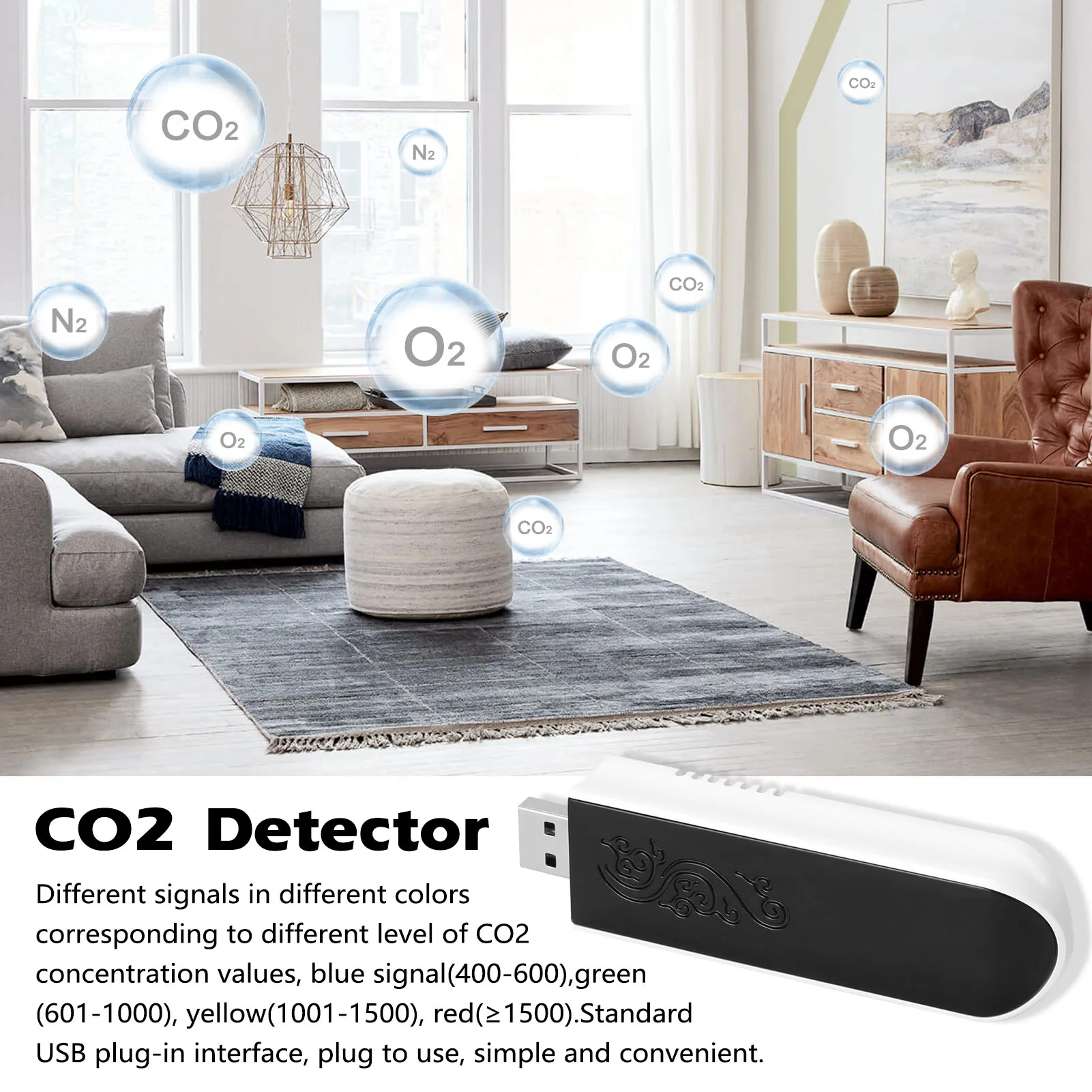 Мини детектор CO2 CM01 бытовой Измеритель Качества Воздуха с функцией звукового