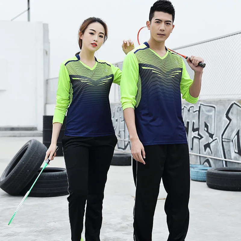 

Autumn winter men/women badminton t-shirt,quick-dry table tennis shirt volleyball sport long pants,tennis long-sleeved shirt 129
