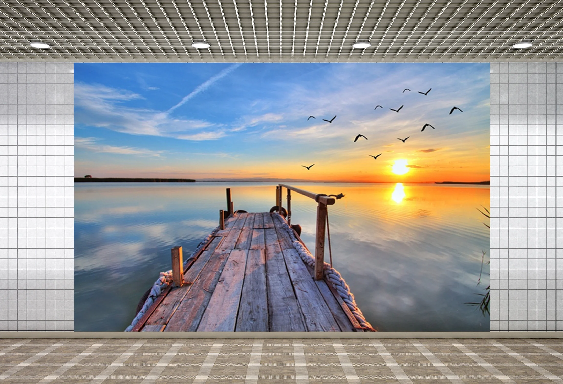 

LyavshiWooden мост на закате облаков природы портретной фотографии Фоны Индивидуальные Зеленые фотографические фоны для фотостудии