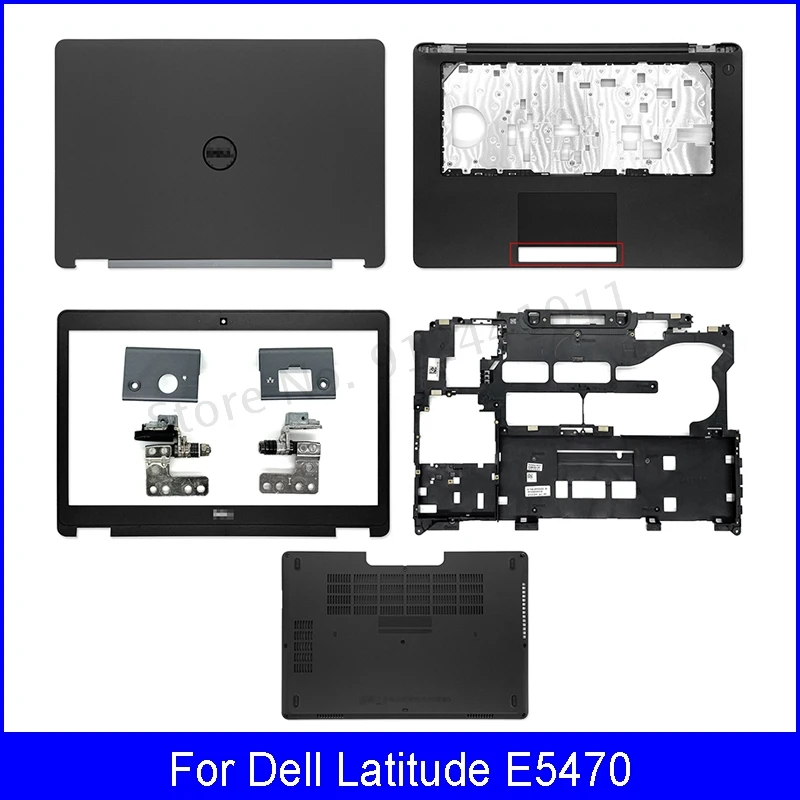

Новинка, задняя крышка ЖК-дисплея для ноутбука Dell Latitude E5470, передняя панель, Упор для рук, Нижняя крышка, петли, Крышка шарнира A B C D E, черная кр...