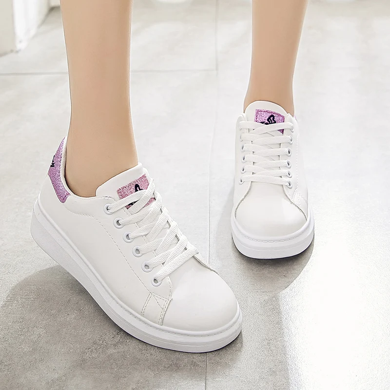 

Women Sneakers Fashion White Casual Shoes Lightweight Flat Shoes Spring Autumn Female Vulcanize Shoes Zapatillas