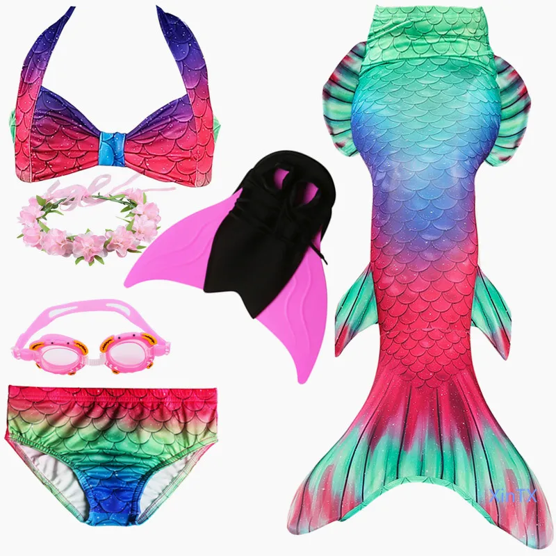 Новое поступление 2019 года купальный костюм Ариэль с хвостом русалки и плавником