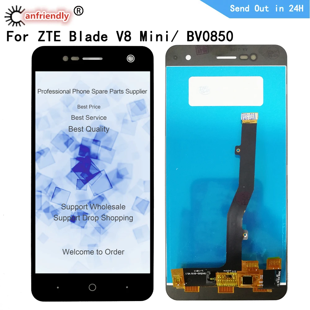 Для zte Blade V8 mini ЖК дисплей + сенсорная панель Замена экрана дигитайзер с рамкой в