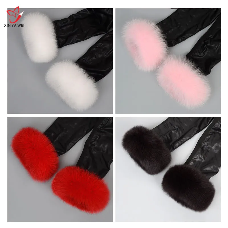 Fox Fur Cuff Hand Warmer Lady's Genuine Bracelet Gloves High Quality Hot Sale Wrist | Аксессуары для одежды