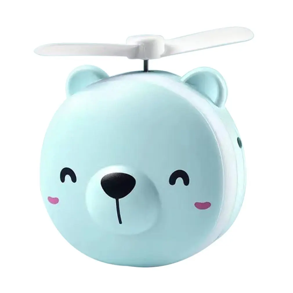 

New Cartoon Pink Piggy Makeup Mirror With Lamp Portable Rechargeable Led Makeup Mirror Mini Fill Light Mirror Small Fan