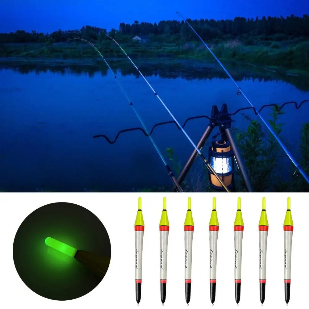 

Wood Fishing Bobbers Luminous Bold Light Head Vertical Fishing Float Fishing Accessory
