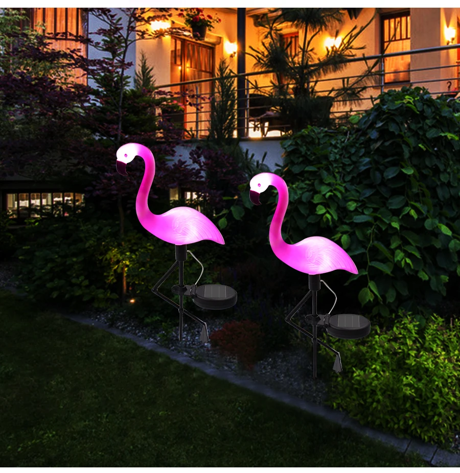 Led Flamingo Waterproof Solar Lawn Light Outdoor Garden Decoration Light Garden Floor With Landscape Lightss