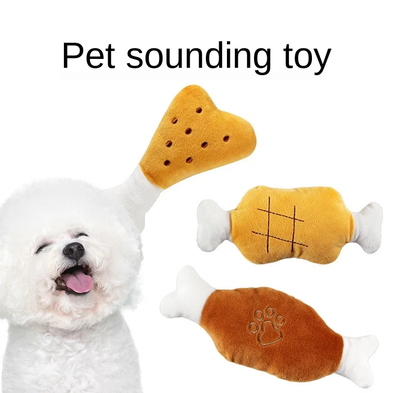 

Плюшевые игрушки с голосом для домашних животных, много костей для куриных ног, игрушки для кобелей и зубов собак, товары для домашних живот...
