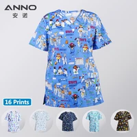 anno hospital staff scrubs top medical nursing uniform for male female dental clinic supplies nurse women uniforms shirt