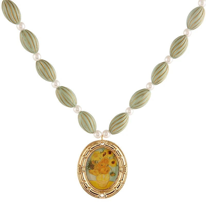 Винтаж заявление ожерелье из барочного жемчуга художественный фото с