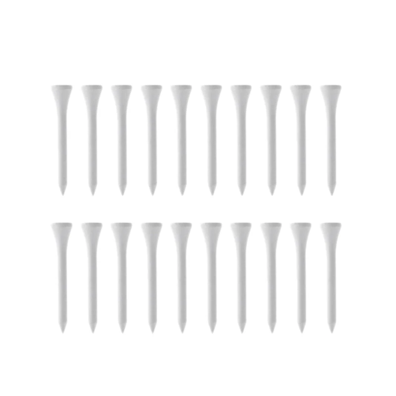 

100Pcs 3-1/4 inch Golf Tees White Solid Wooden Golf Tees Supplies for Golfer