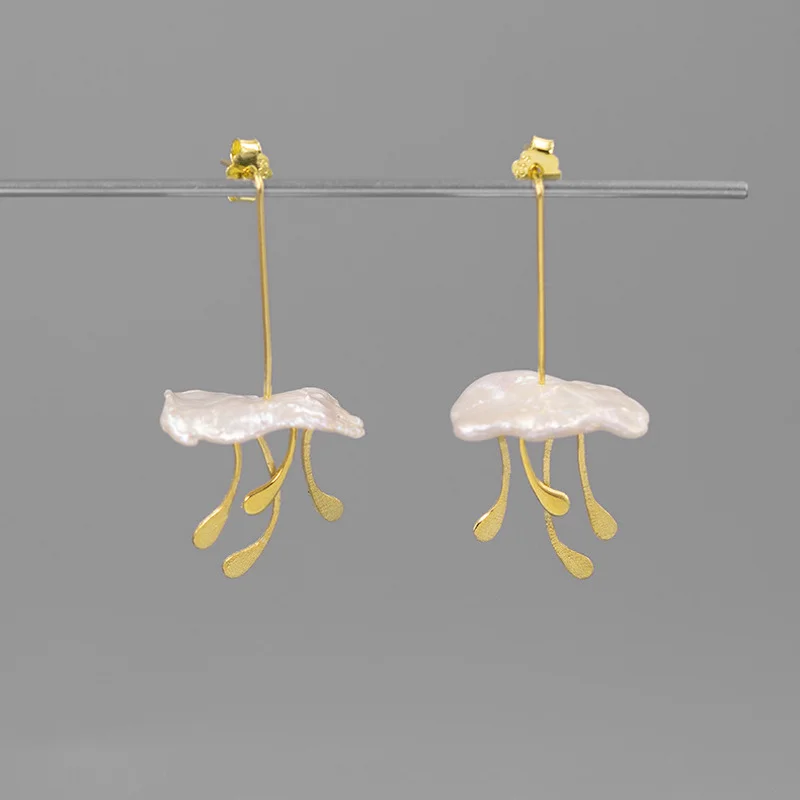 Женские серьги-капельки INATURE из стерлингового серебра 925 пробы с барочным