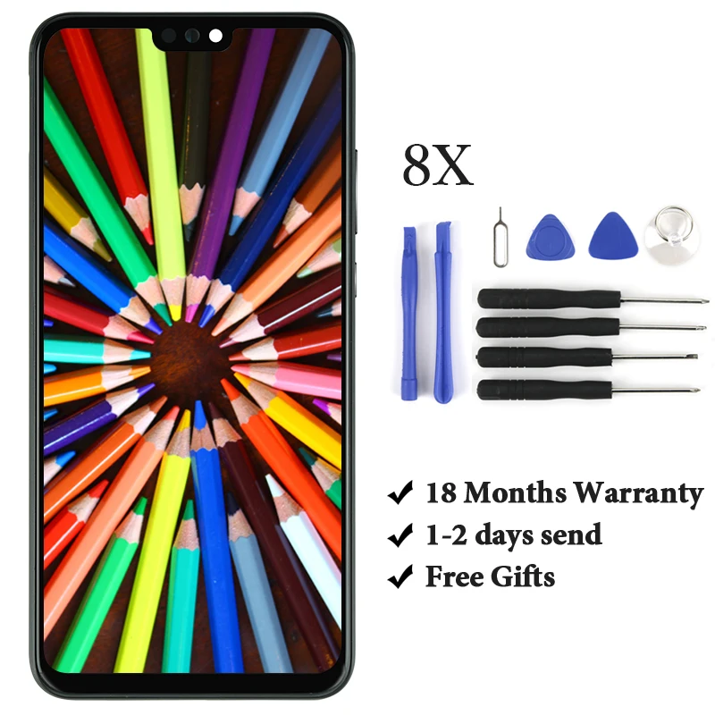 Классный экран для Huawei Honor 8X ЖК дисплей с сенсорным экраном в сборе Замена