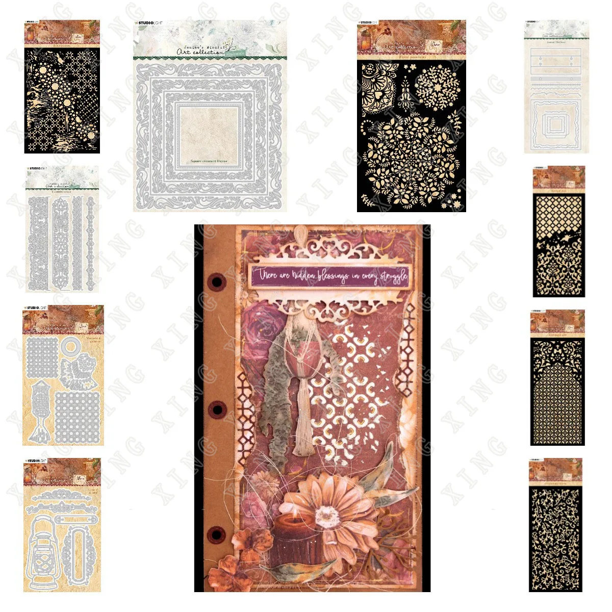 

Jma Journal Square Lantern Patterns Floral Leaves Glass New Arrive Metal Cutting Die Stencil Scrapbook Embossed Paper Card Album