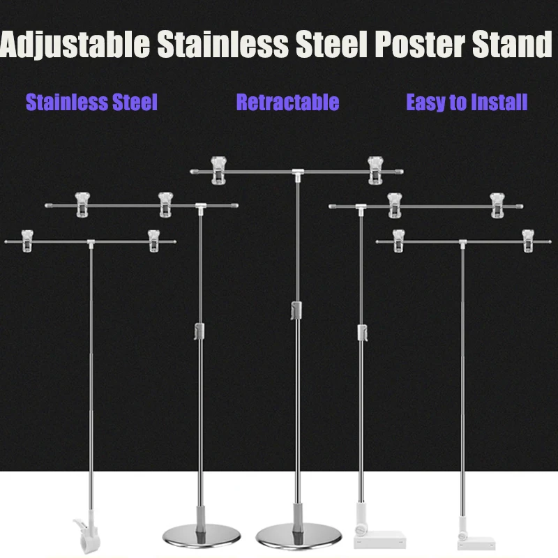 

Photography Photo Backdrop Stands Adjustable T-Shape Background Frame Support System Stands With Clamps for Video Studio