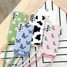 Модные сумки через плечо ремешок телефонные чехлы для Samsung Galaxy A52 A72 A12 12 A125 Чехлы для Samsung A32 2021 5G задняя крышка