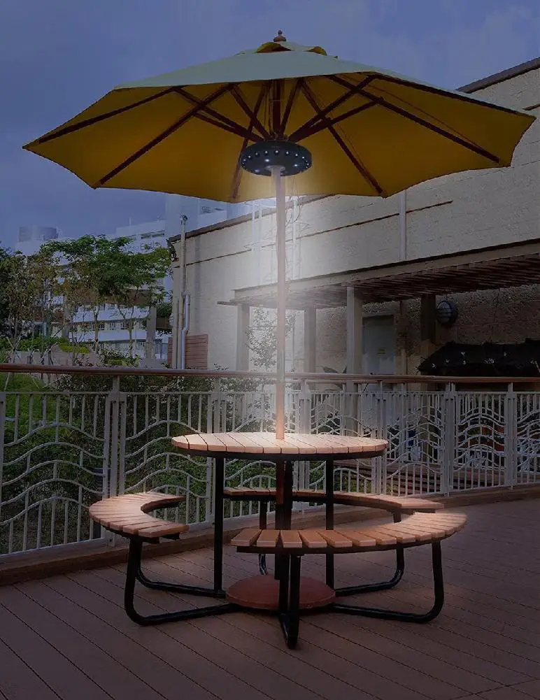 24 + 4 светодиодных съемных палаток для кемпинга светильник патио с зонтиком