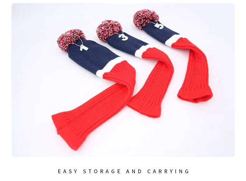 

Knitted Golf Driver Fairway Head Cover 3pcs per Set