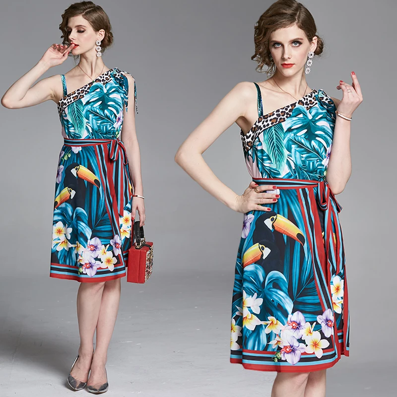 Модный комплект из двух предметов с леопардовым принтом попугая женское