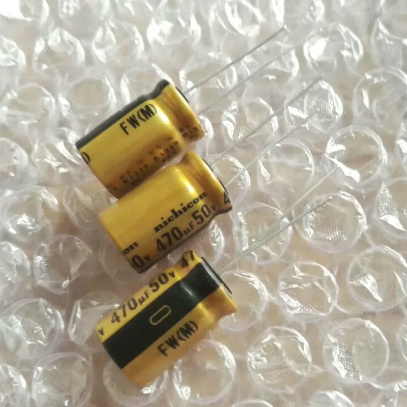 Amplificador de Filtro Pces Novo Nichicon 470 uf 50 v 12.5x20mm Áudio Capacitor Eletrolítico 50v470uf – 10 fw