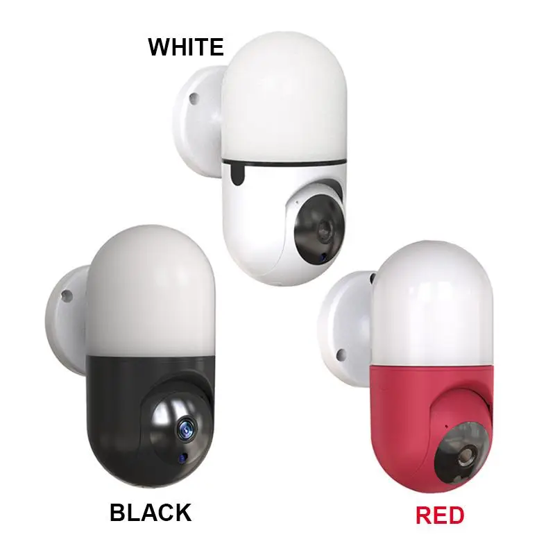 

Ptz Camera Wifi Remote Monitoring 1080P HD 360 Degree RotationMotion Detection Alarm IP Camera Indoor Lighting Wall Lamp Camera