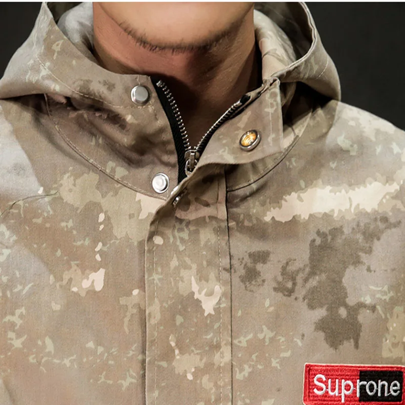 Мужская модная бейсбольная куртка на молнии с капюшоном Повседневная Уличная