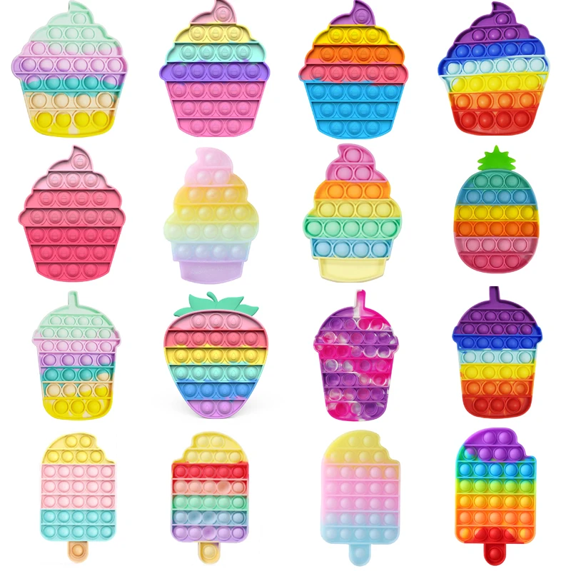 

Игрушка-пузырь для мороженого, радужная игрушка-антистресс, сенсорные игрушки для детей и взрослых, игрушка-антистресс для аутизма