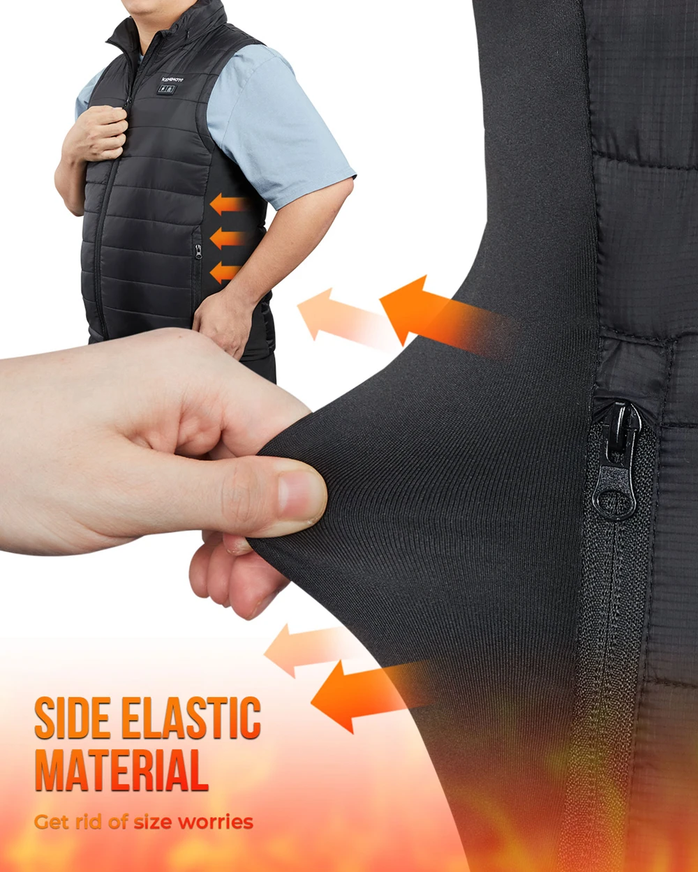 Жилет с электроподогревом и USB-аккумулятором зимняя куртка регулируемой