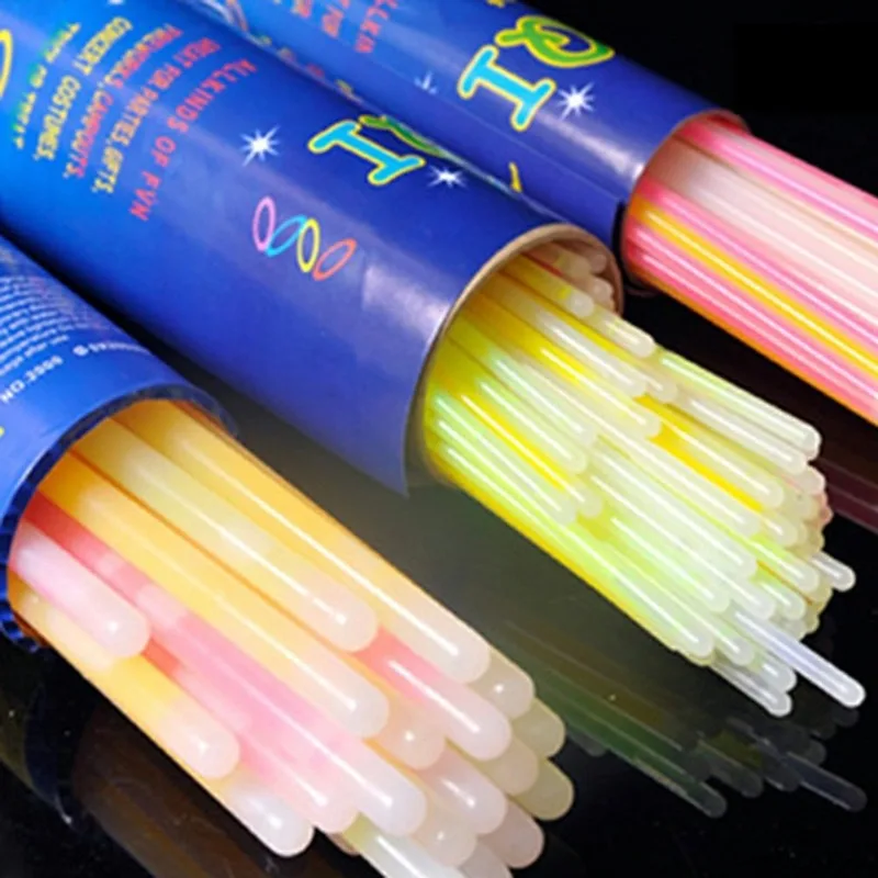 

100pcs Light Stick Concert Colorful Glow Sticks Children'S Disposable Light Sticks Manufacturers Cheering Props Silver Sticks