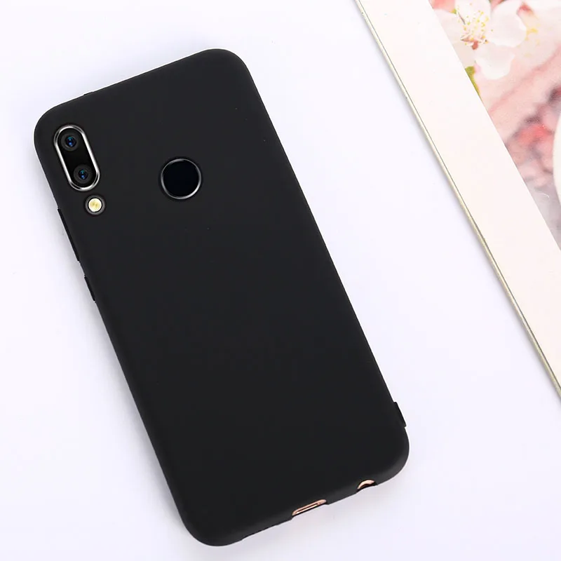 Black Для huawei Y7 Pro Y6 Prime Y9 P Smart однотонный Мягкий чехол из ТПУ силиконовый чехол для huawei P30 Lite Nova 4e - Цвет: Black