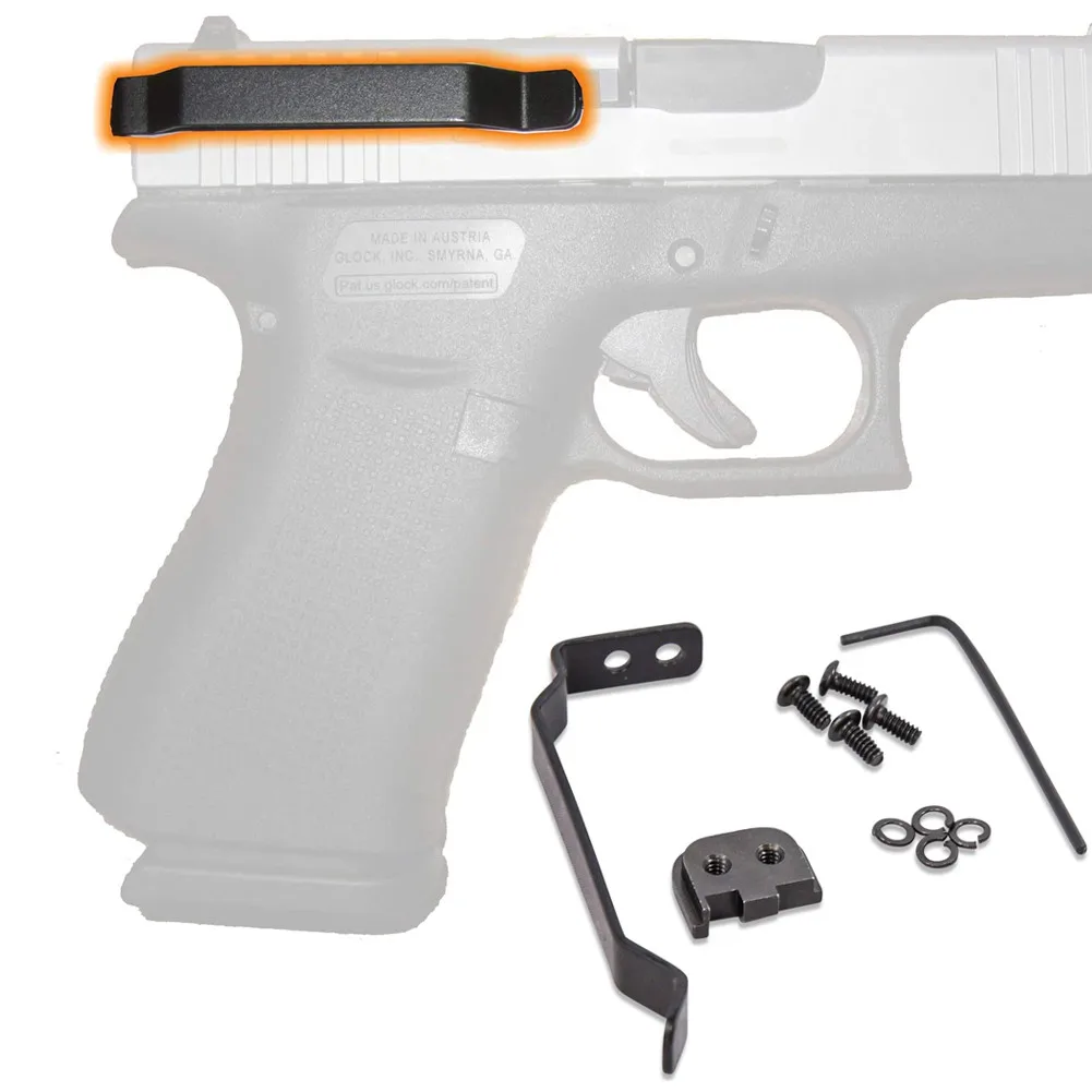 Задняя скользящая пластина IWB Gun Зажим для ремня магазина Glock 43 43x48 9 мм скрытая