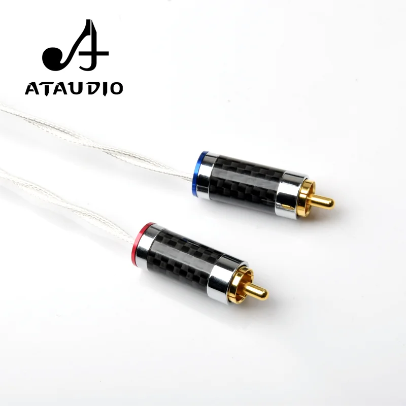 ATAUDIO Silver HIFI 4.4mm to 2 RCA Audio Cable Sony WM1A/1Z PHA-1A/2A Z1R 4.4mm to dual rca Upgrade Cable images - 6