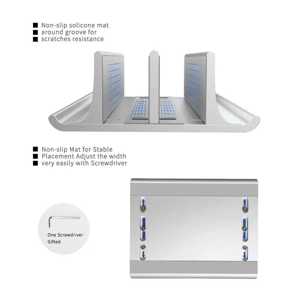 Регулируемая металлическая подставка для ноутбука новый дизайн двойная из