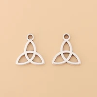 50pcslot tibetan silver celtics knot trinity triquetra charms pendants 2 sided for diy jewelry making accessories