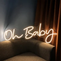 personalized custom neon sign oh baby led light wall decor for home bedroom hall propose wedding party creative gift
