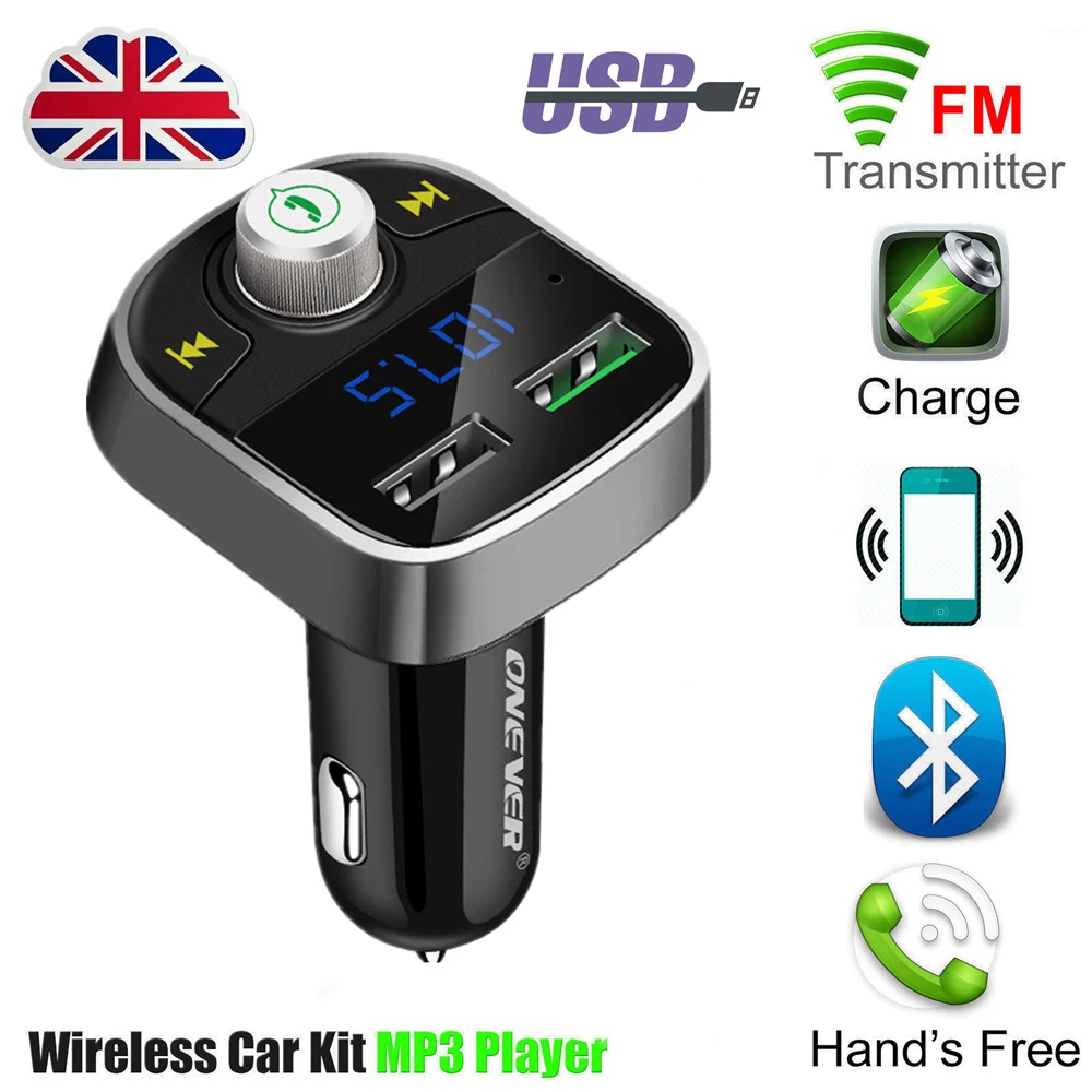 Автомобильный беспроводной комплект громкой связи Bluetooth FM трансмиттер