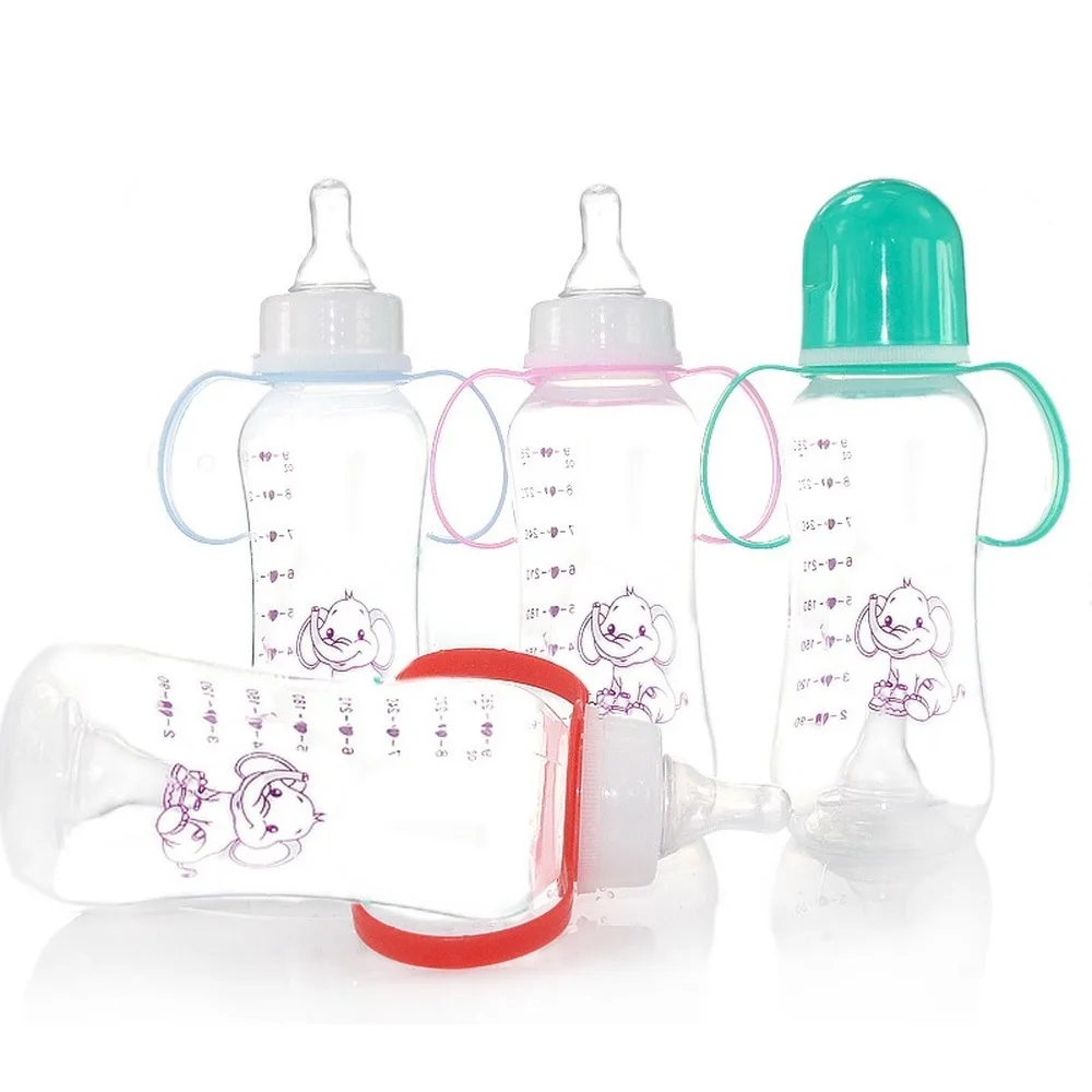 

280mL Newborn Infant Baby Boy Girl Standard Caliber PP Feeding Bottle Drinking Water Breast-like Feeling