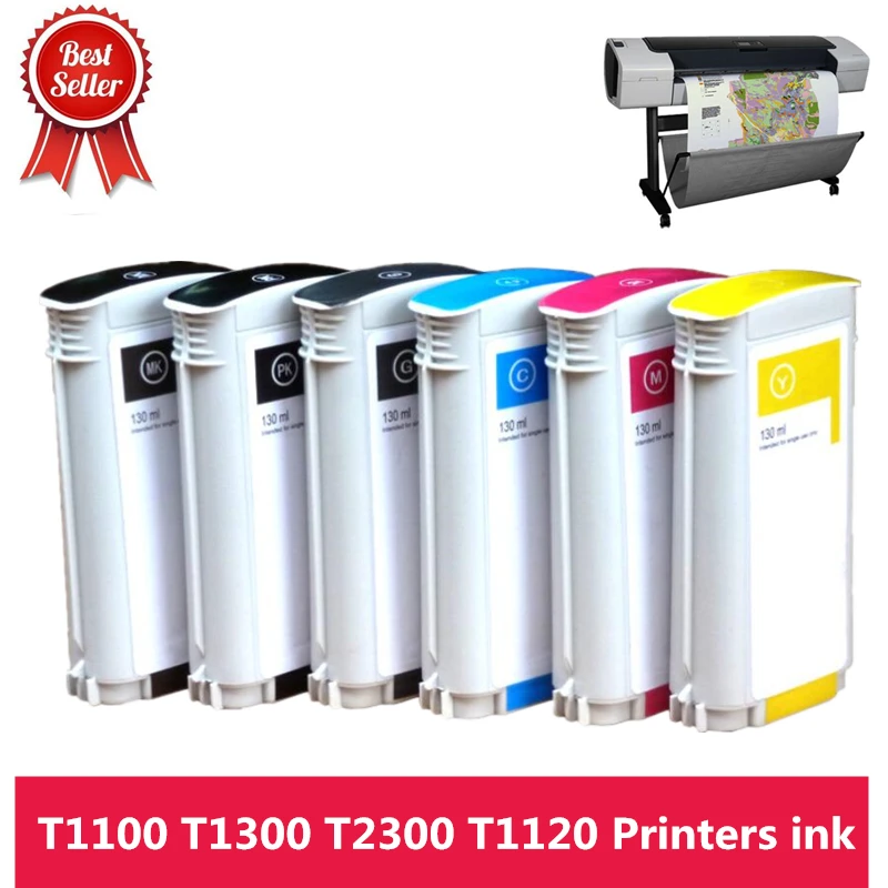 

Картридж с чернилами 130 мл для HP T610, T620, T770, T790, T795, T1100, T1120, T1200, T1300, T2300