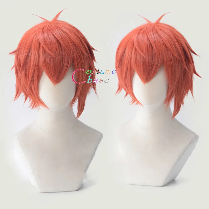 Nanase Riku IDOLiSH7 Косплей парики синтетические волосы оранжевый короткие + Бесплатный